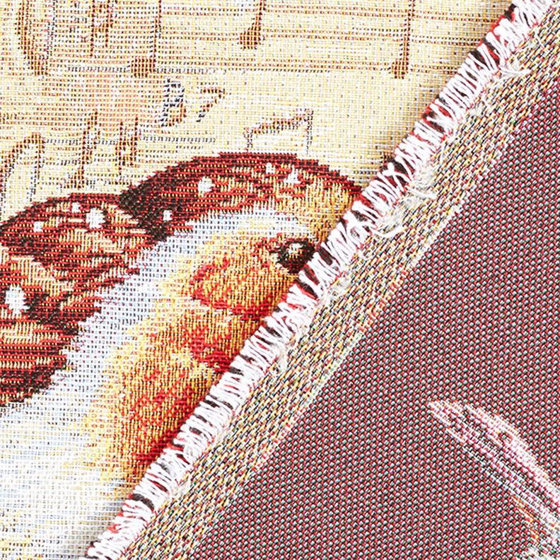 Objet décoratif Gobelin Rouge-gorge avec partition – blanc,  image number 4