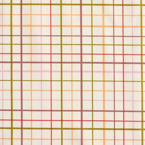 Coton enduit Carreaux colorés – beige/rouge, 