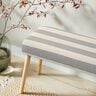 Tissu de d&eacute;coration Panama Larges rayures &ndash; granit/beige clair,  thumbnail number 5