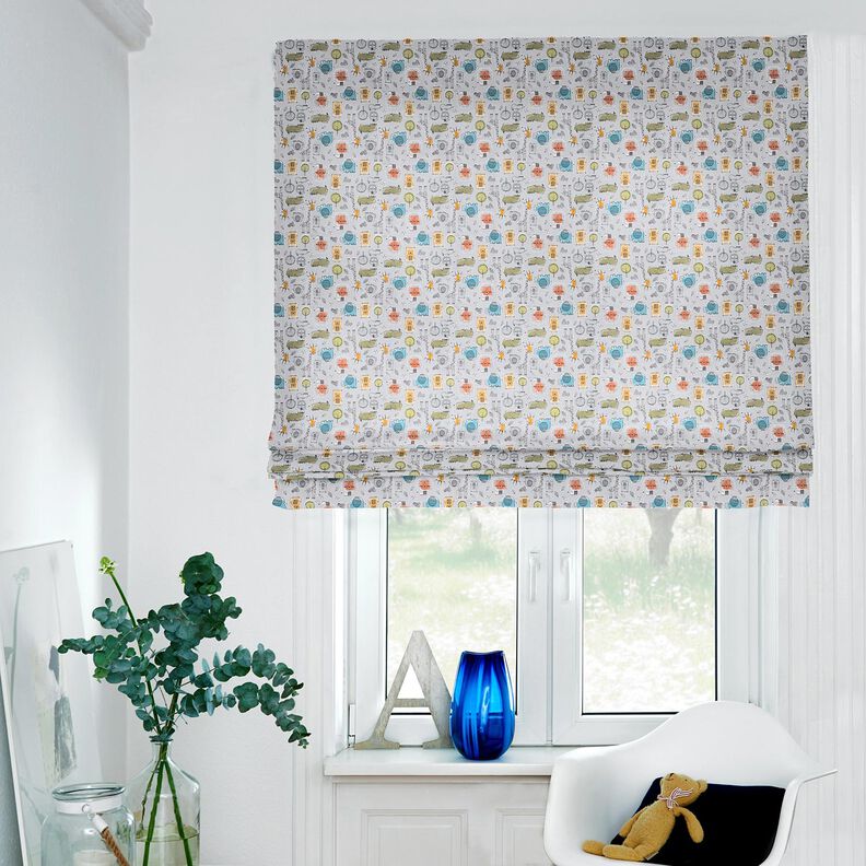 Tissu en coton Cretonne Animaux de safari – argent, image number 6