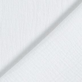 Mélange lin coton Jacquard Motif de vagues – blanc, 