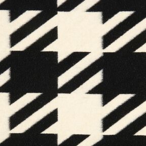 Tricot manteau pied-de-poule grands motifs – noir/écru, 