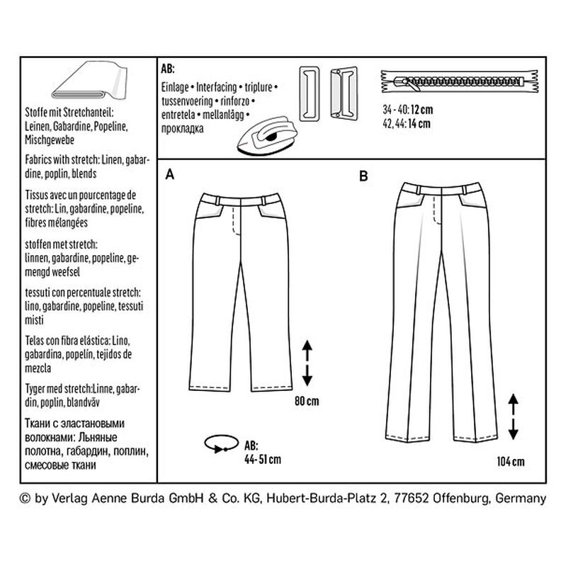 Pantalon | Pantalon 7/8, Burda 6432 | 34 - 46, image number 6