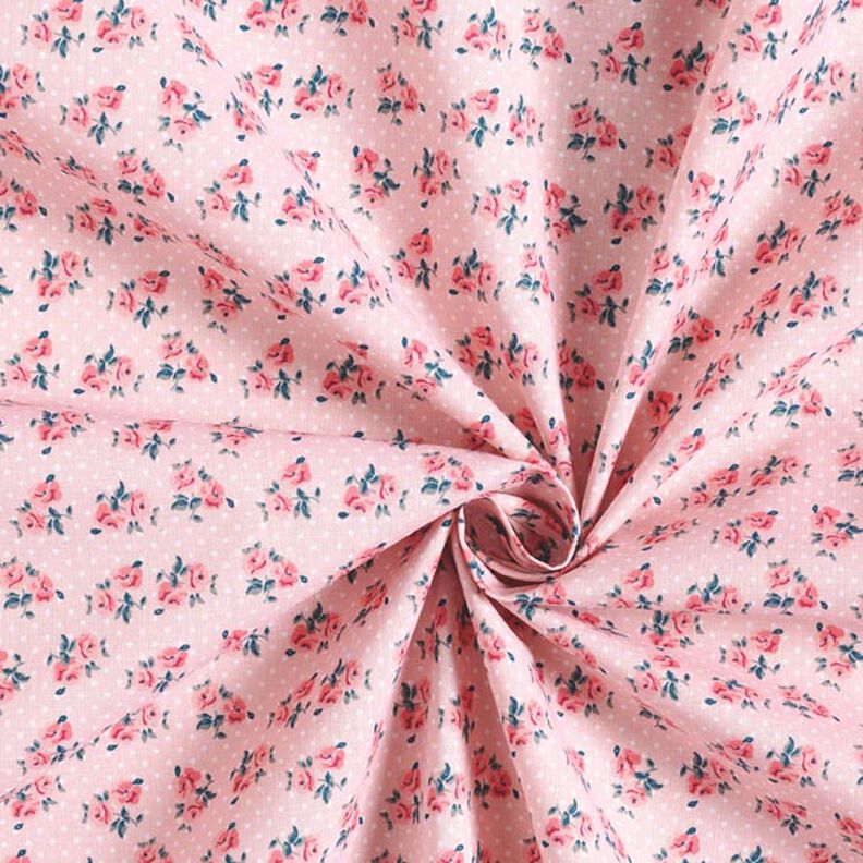 Tissu en coton cretonne Petites roses – rose,  image number 4
