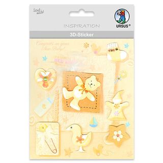 Autocollant 3D Bébé  – mélange de couleurs, 