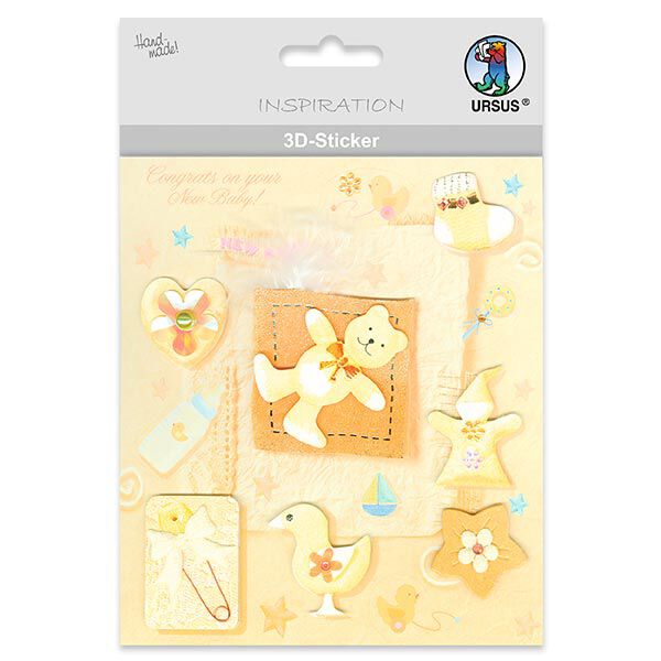 Autocollant 3D Bébé – mélange de couleurs, image number 1