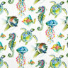 Tissu de décoration Semi-panama Animaux marins – vert,  thumbnail number 1