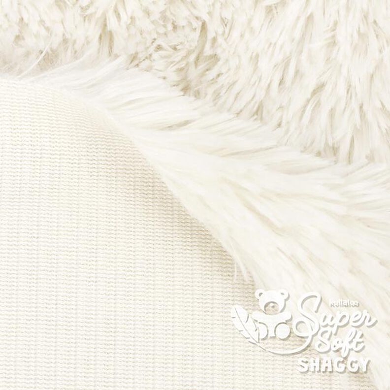 Peluche à poils longs SHAGGY [1 M X 0,75 M | Flor: 20 MM] - blanc cassé | Kullaloo,  image number 3