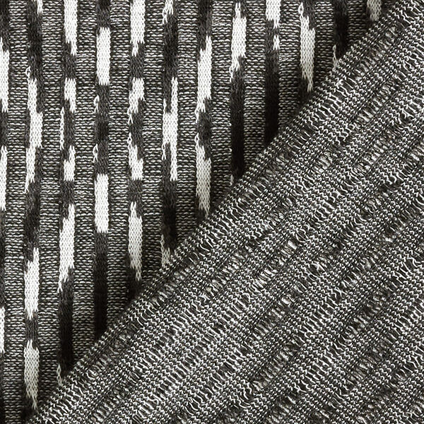 Tissu maille léger à losanges – noir/blanc,  image number 4
