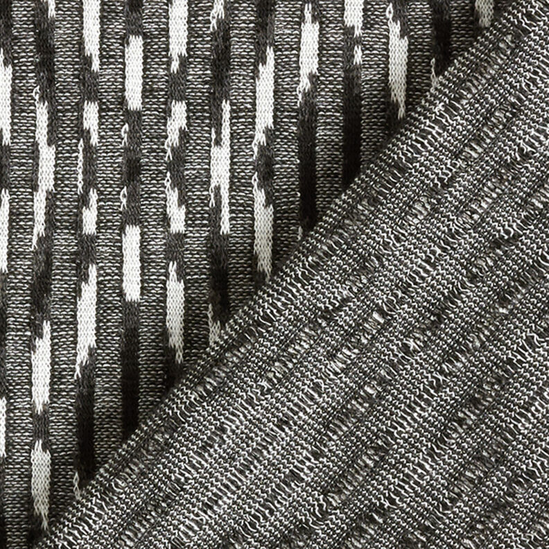 Tissu maille léger à losanges – noir/blanc, image number 4