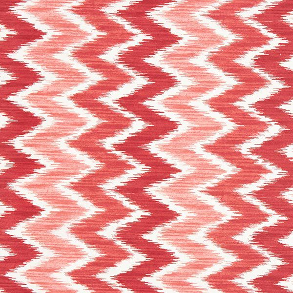 Coton enduit imprimé ikat – rouge/blanc,  image number 1