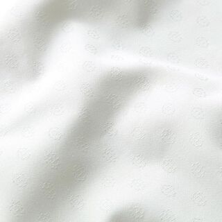 Coton stretch petites fleurs jacquard – écru, 