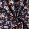 Coton enduit Fleurs romantiques – bleu marine,  thumbnail number 4