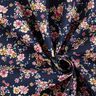 Coton enduit Fleurs romantiques – bleu marine,  thumbnail number 4