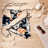 Tissus pour maillot de bain Grandes fleurs d'hibiscus – bleu noir/abricot,  thumbnail number 7