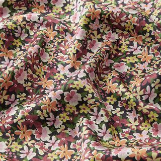 Tissu doublure Mer de fleurs – noir, 