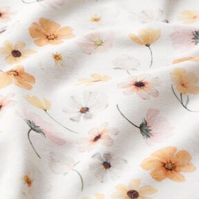 GOTS Jersey coton Prairie fleurie Impression numérique – beige, 