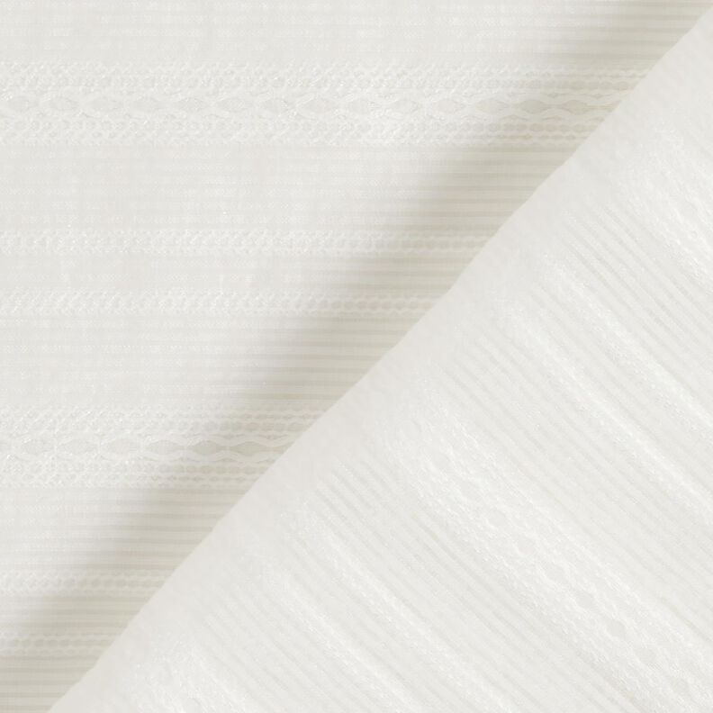Tissu léger pour blouse transparent à rayures – blanc,  image number 4