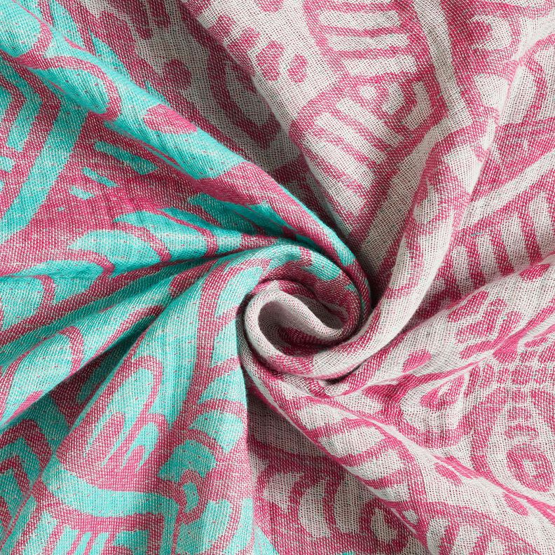 Beachwear serviette hammam ornements jacquard – menthe poivrée/pourpre, image number 3