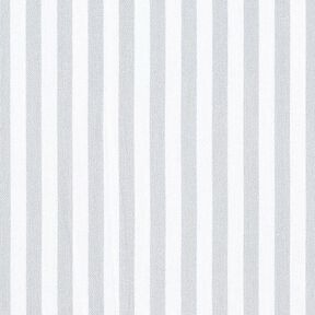 Tissu de décoration Semi-panama rayures verticales – gris clair/blanc, 
