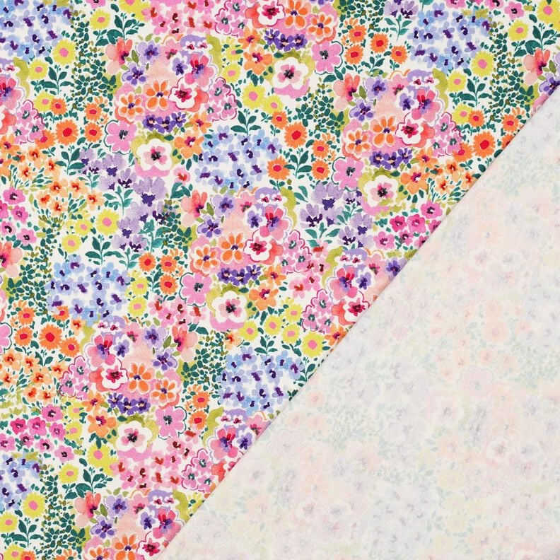 Jersey coton Mer de fleurs Impression numérique | Poppy Fabrics – ivoire/coloré,  image number 4
