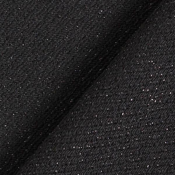 Tissu pour costume Structure diagonale pailletée – noir,  image number 3