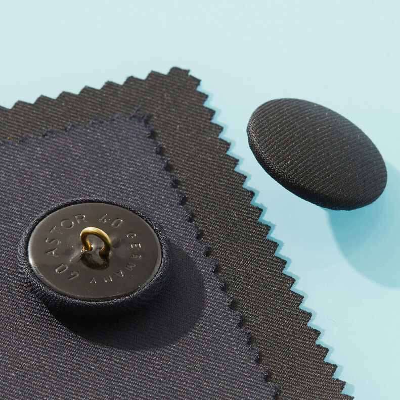 Bouton recouvert Gloss – noir,  image number 2