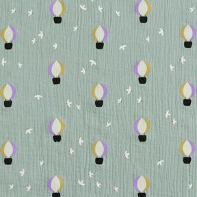 Tissu double gaze de coton Montgolfières | Poppy Fabrics – roseau, 