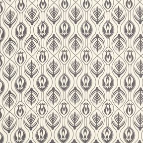 Chiffon motif art déco – noir/blanc, 