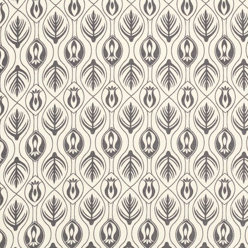 Chiffon motif art déco – noir/blanc, image number 1