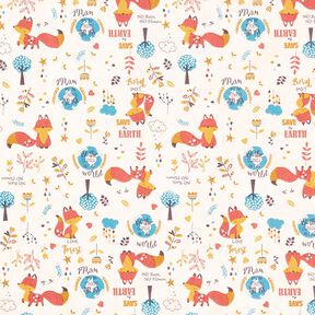 Tissu en coton cretonne Renard attentif – nature, 