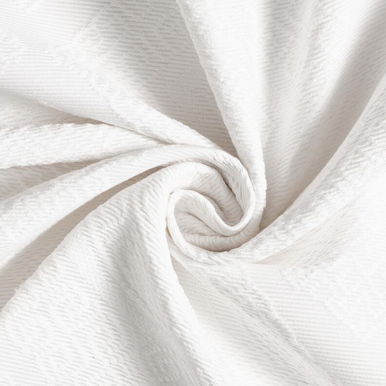Tissu de décoration Jacquard losanges décoratifs 275 cm – blanc, image number 3