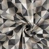 Tissu de décoration Semi-panama motif losange rétro – gris/noir,  thumbnail number 3