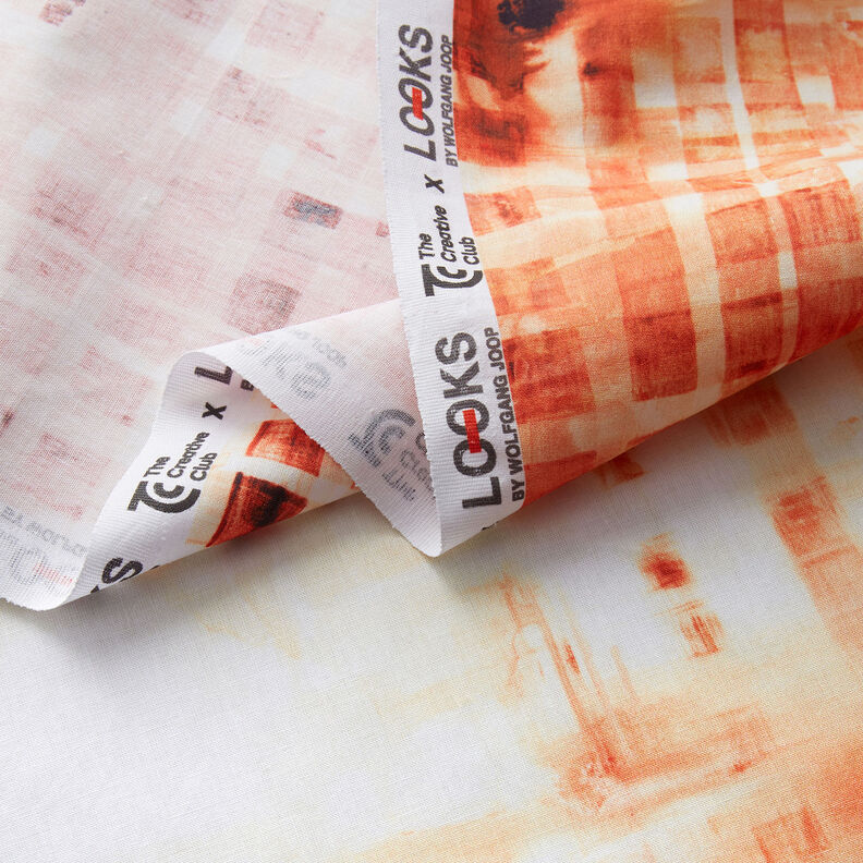 GOTS Batiste de coton Tissu bordure à carreaux avec dégradé de couleurs | TCC x LOOKS by Wolfgang,  image number 4