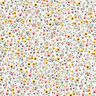 Tissu en coton Cretonne fleurs délicates – blanc/vieux rose,  thumbnail number 1