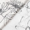 Viscose mélangée Dessin floral brillant métallisé – blanc/noir,  thumbnail number 5
