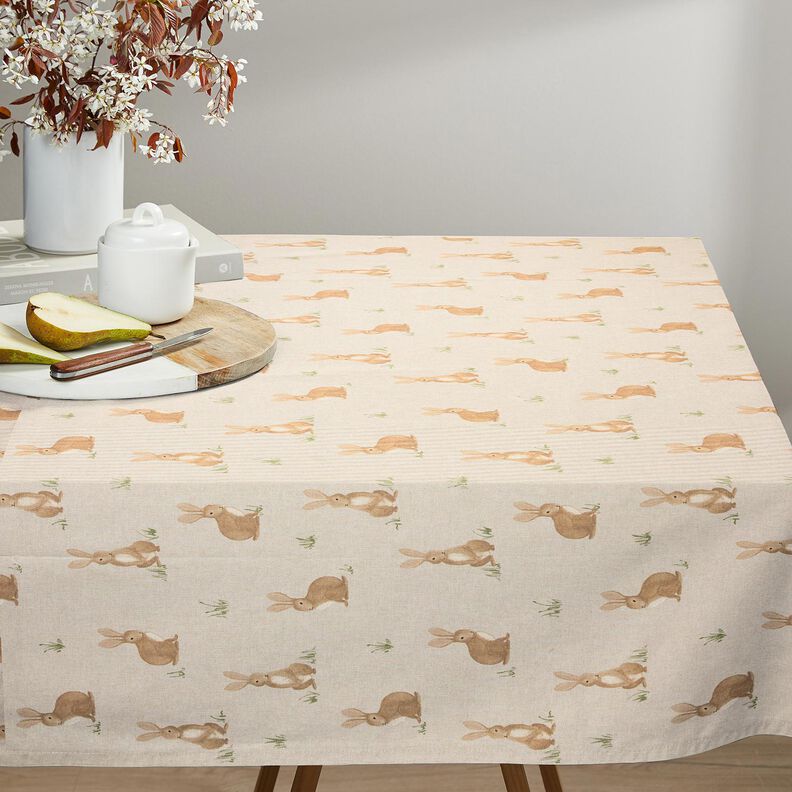 Tissu de décoration Semi-panama Lièvre – nature/marron clair,  image number 7