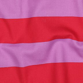 Tissu de décoration Canvas Rayures joyeuses – violet pastel/chili, 