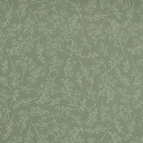 Tissu de décoration Semi-panama fines branches – olive clair, 