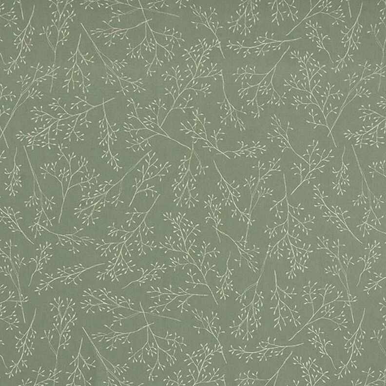 Tissu de décoration Semi-panama fines branches – olive clair,  image number 1