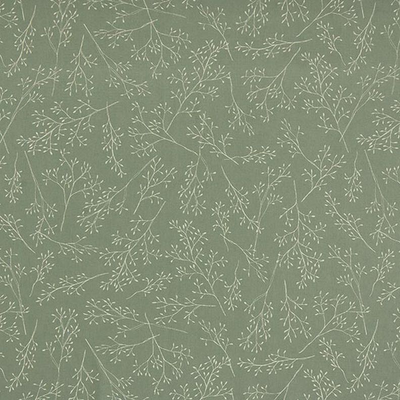 Tissu de décoration Semi-panama fines branches – olive clair,  image number 1