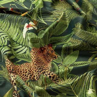 Velours de décoration Léopard de la jungle – vert, 