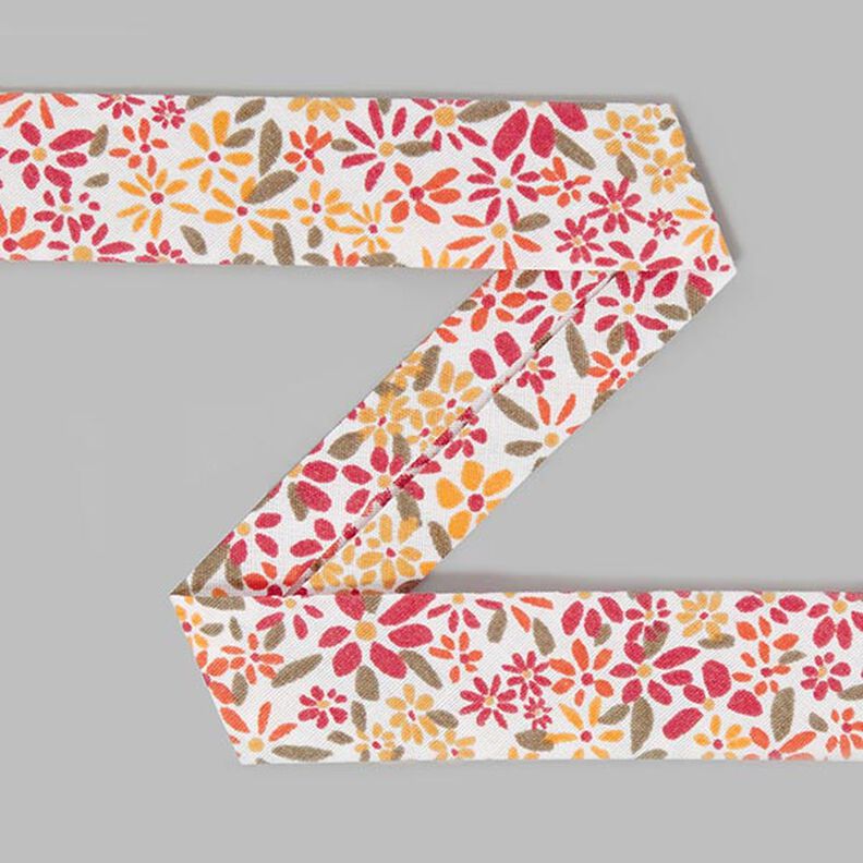 Biais Fleur (19 mm) 4 – rouge,  image number 1