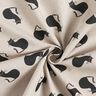 Tissu de décoration Semi-panama Chats de dessin animé – noir/nature,  thumbnail number 3