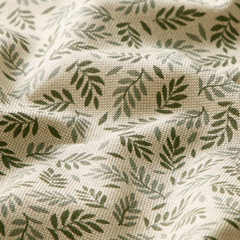 Tissu de décoration Semi-panama Feuilles délicates – nature, image number 2