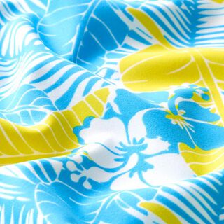Tissus pour maillot de bain Tropikana – turquoise/jaune fluo, 