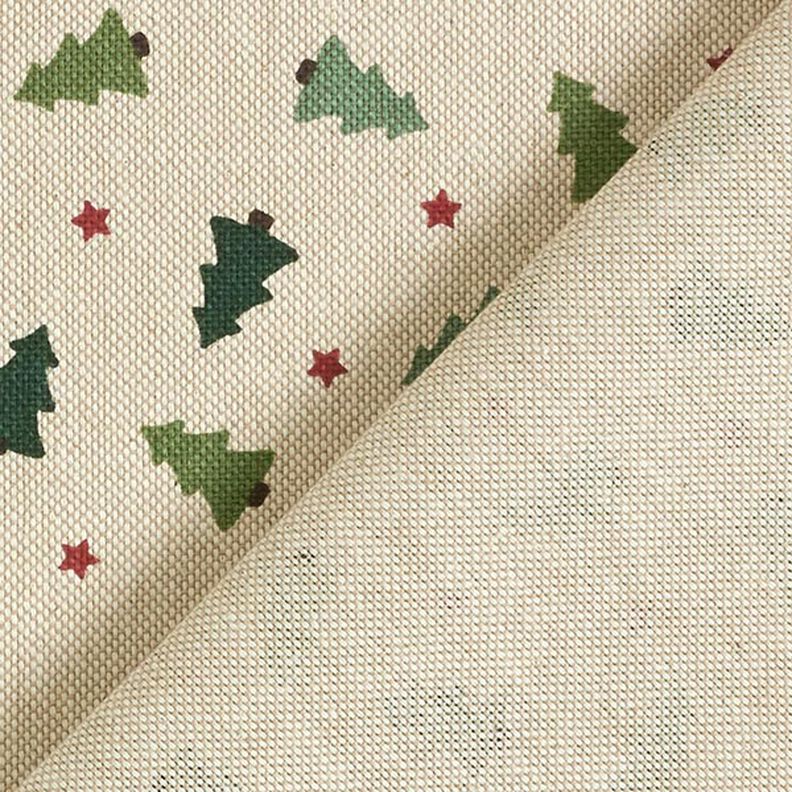 Tissu de décoration Semi-panama petits sapins – nature,  image number 4