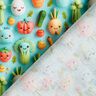 Popeline coton Légumes en pâte à modeler joyeux Impression numérique – bleu aqua,  thumbnail number 4