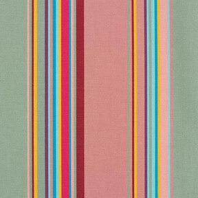 Tissu d’extérieur Canvas Rayures multicolores – vieux rose foncé, 