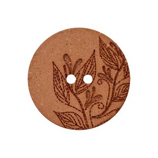 Bouton polyester/chanvre 2 trous Recyclé – marron, 
